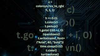 “THIS is made with Python 😳” #Python #CreativeCoding  #NeonAnimation #softwaredevelopment #codingart