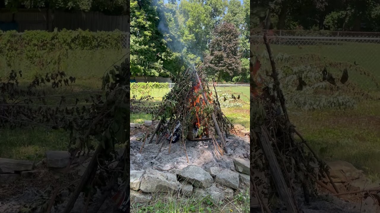 Garden Cleanup Means FIRE #growfoodnotlawns #gardencleanup #campfire #campfirerelaxation
