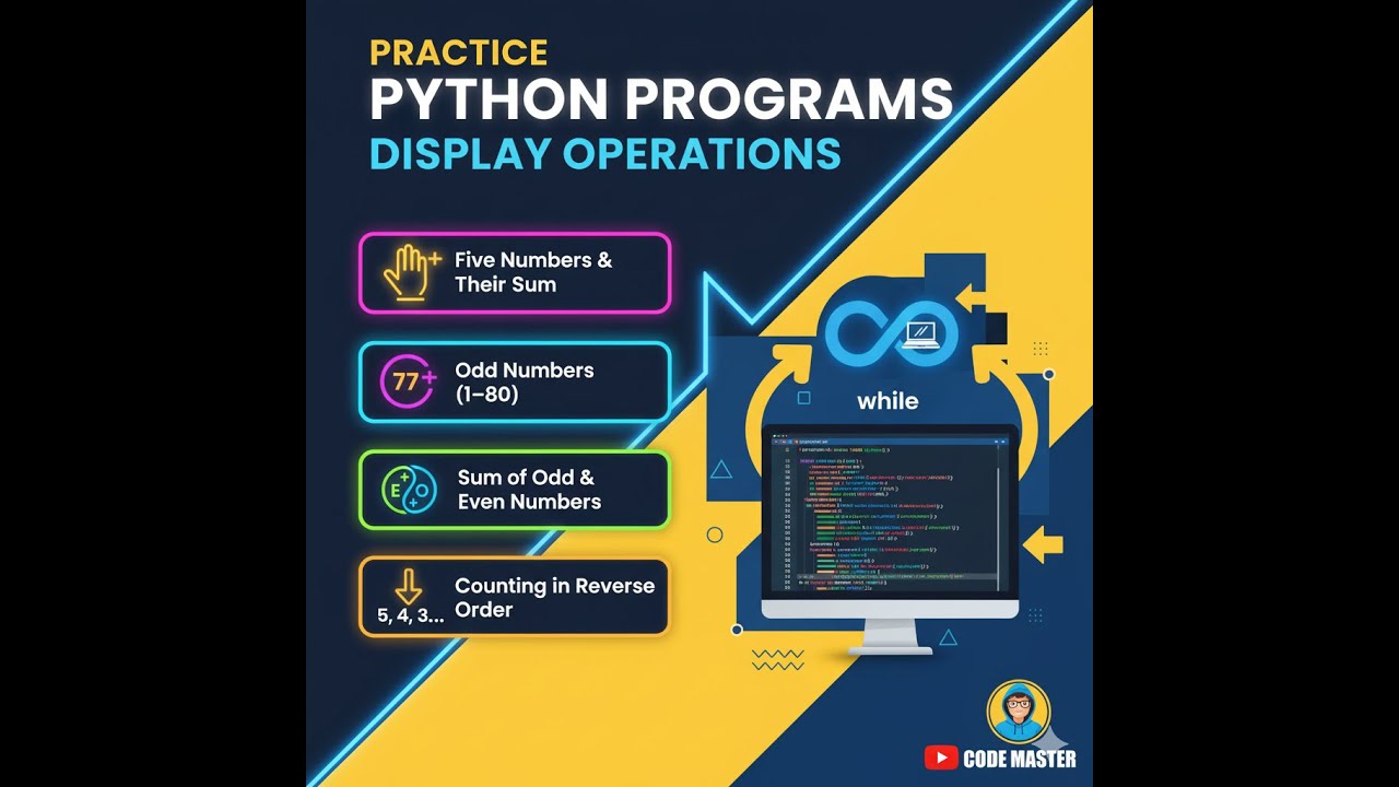 Python Full Course ️|Python While Loop Program | Sum | Odd & Even Sum ...