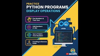 Python Full Course ❤️|Python While Loop Program | Sum | Odd &amp; Even Sum | Reverse Counting-Lecture 17