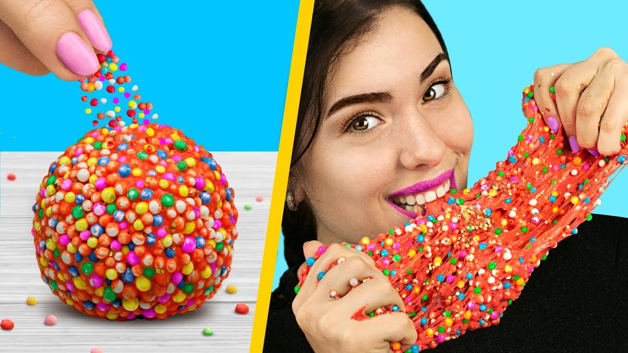 ADICIONANDO INGREDIENTES DEMAIS NO SLIME! 8 BRINCADEIRAS DE LODO COM DOCE COMESTÍVEL camera iphone 8 plus apk