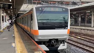 【E233系T28編成  OM出場回送（グリーン車組み込み対応等改造工事・装置保全）】E233系0番台ﾄﾀT28編成が回送電車として大宮駅11番線を発車（回8881M）2023.6.2