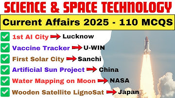 🚀 Science & Technology Current Affairs 2025 | ISRO & NASA Space Missions | Jan–Sept 2025 Updates