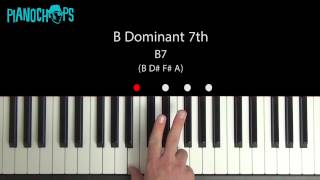 B Dominant 7 on Piano - B7