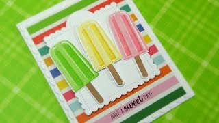 Stamped Layered Popsicles Card  Plus Tips!