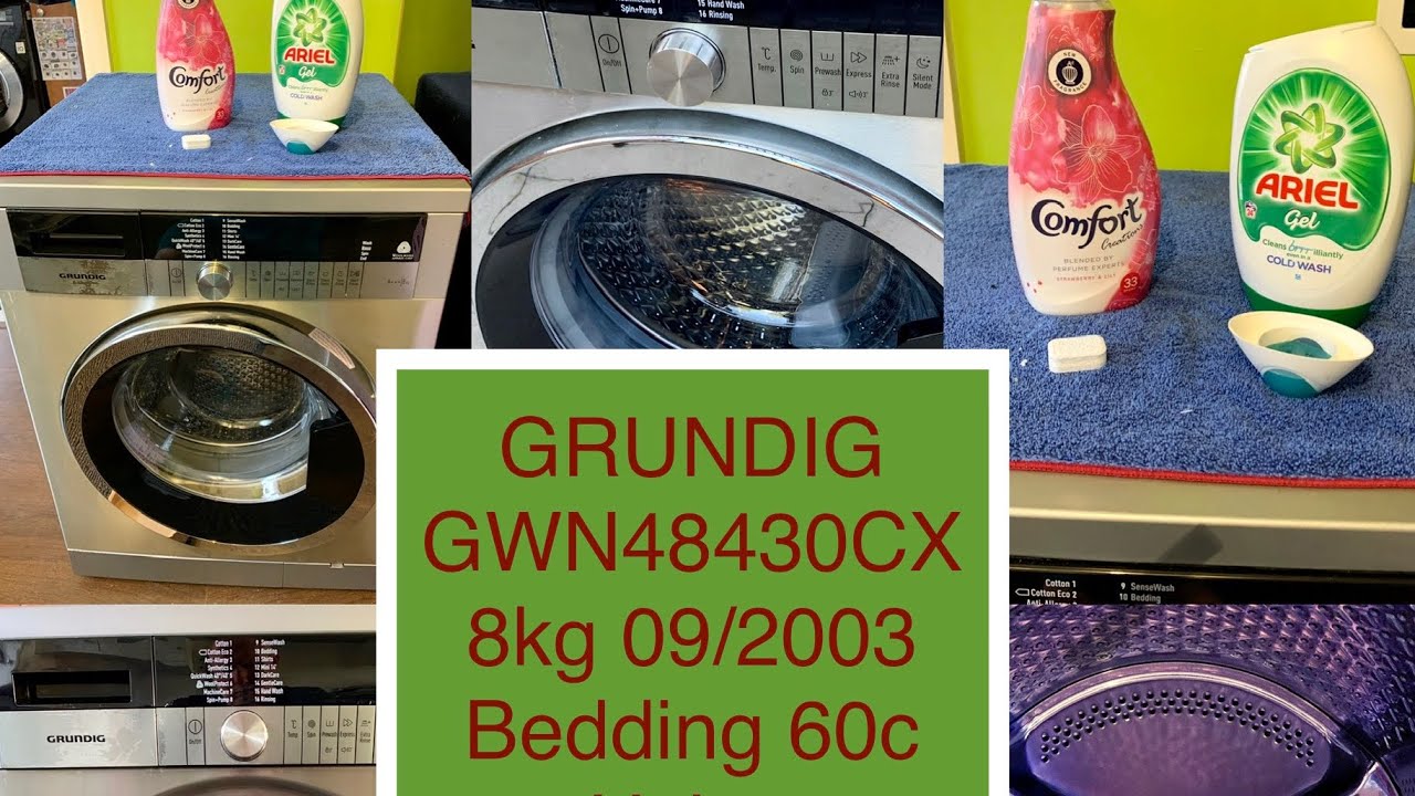 GRUNDIG GWN48430CX 8kg 09/2013, Bedding 60c Cycle Using Ariel Gel