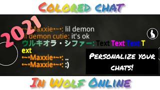 How to have colored chat in Wolf Online 3.4.1 (2021)