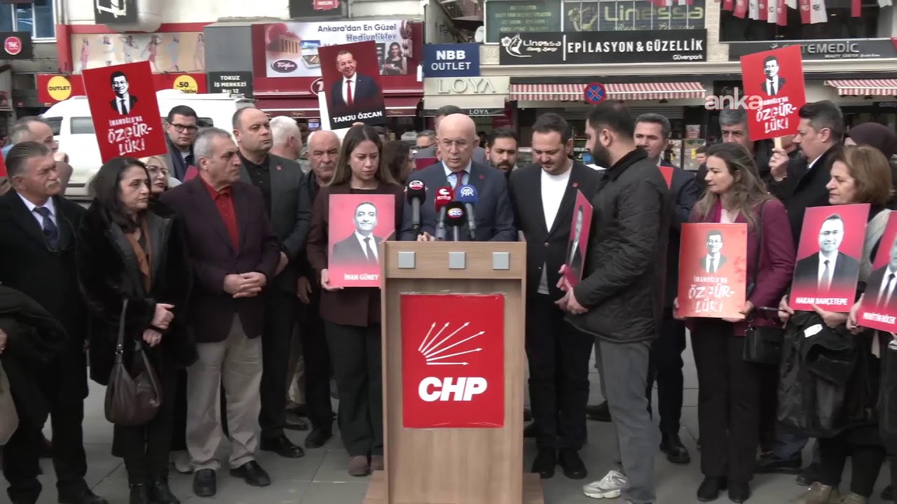 CHP Ankara İl Başkanı Ümit Erkol, Ekrem İmamoğlu’nun mektubunu okuyor / Ankara #Canlı
