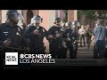 Officers move in to disperse protesters on usc campus several detained  full coverage