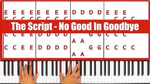 No Good In Goodbye The Script Piano Tutorial Easy