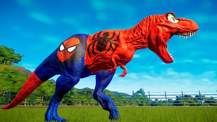 NOVO! T-Rex Homem Aranha VS I-Rex  Jurassic World ...