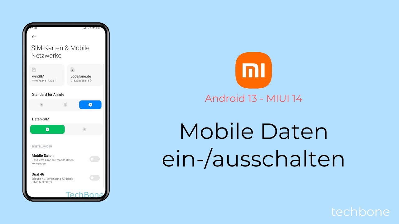 Daten Von Xiaomi Auf Pc übertragen Mobile Daten einschalten oder ausschalten - Xiaomi [Android 13 - MIUI