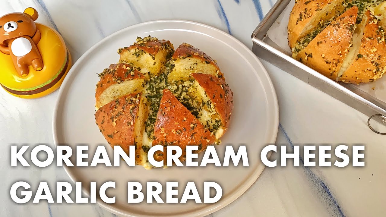 Korean Cream Cheese Garlic Bread Korean Street Food YouTube