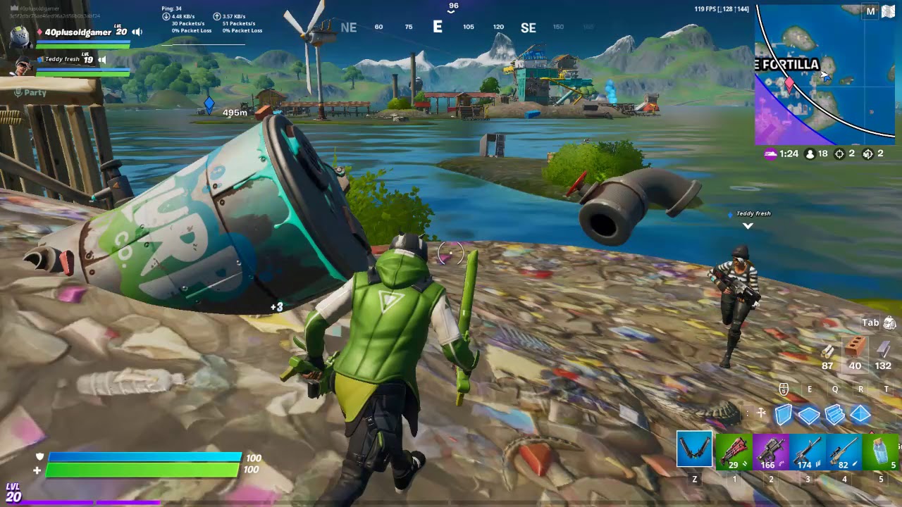 Fortnite First win of season 2 chapter 3 - YouTube