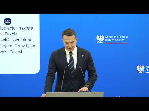 Press conference of the Government Spokesman Adam Szłapka
