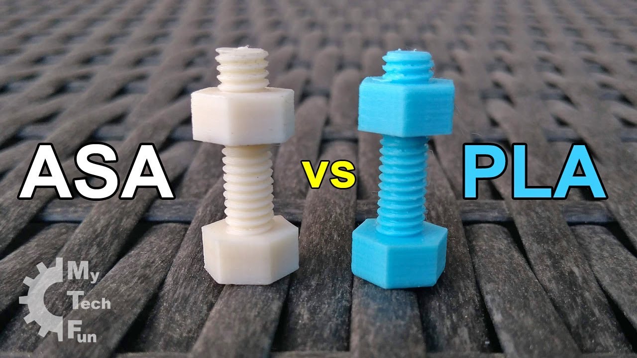 Jep Specialist sværge ASA vs PLA 3D printed bolts and screw nuts - YouTube