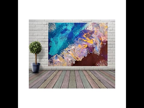 Dragons Blood Abstract Painting|Dutch Pour| Z Gallerie Inspired Fluid Art  @SimplyTenn