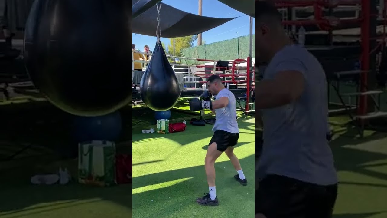 Boxing coach Marbella - this is just me trying to knock this bag out !
