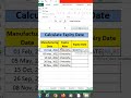 How to Auto Calculate Expiry Dates in Excel EDATE Function #excel #advanced