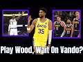 Lakers playing christian wood but waiting on jarred vanderbilt