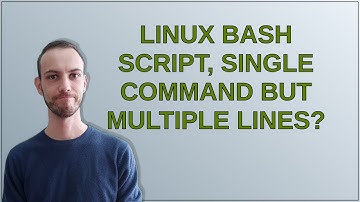 Linux Bash Script, Single Command But Multiple Lines?