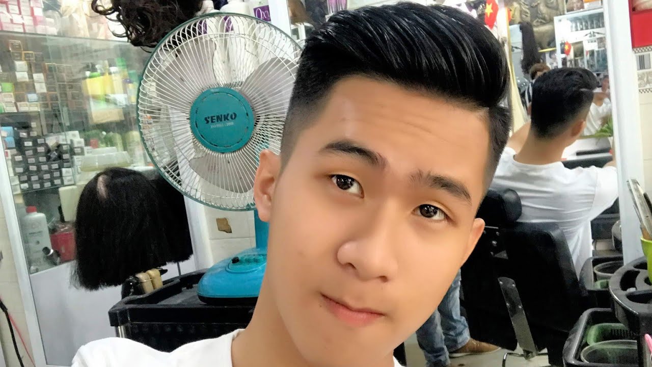 Quá trình cắt kiểu tóc Armani ngắn cho anh China - YouTube