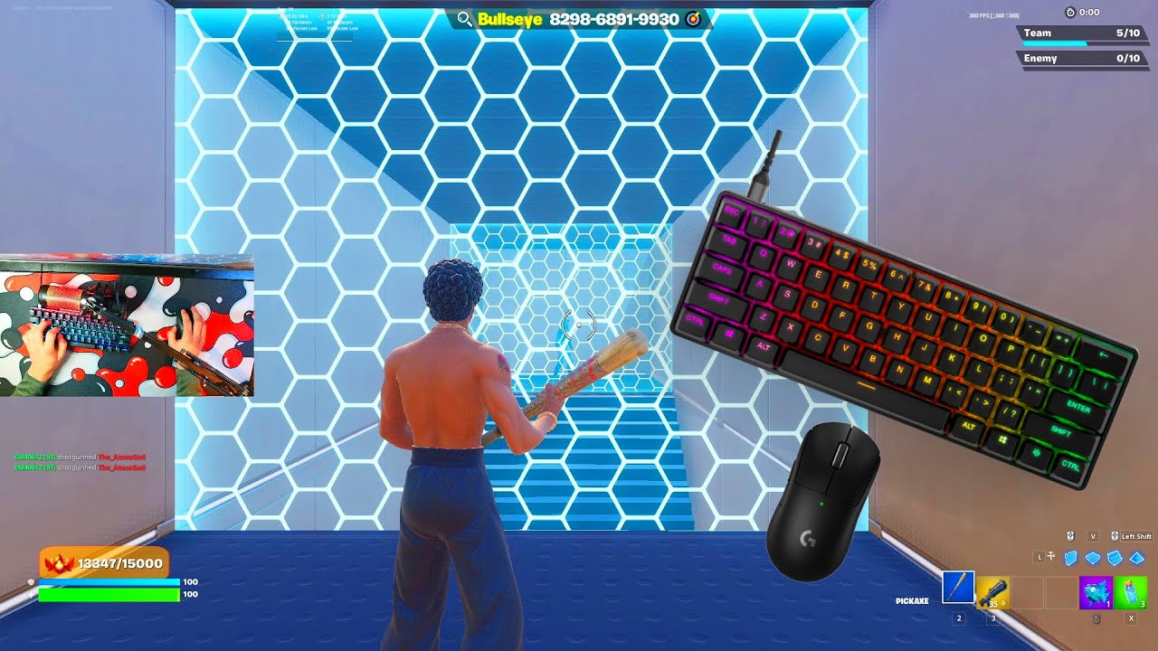 ⭐️[1HR]SteelSeries Apex Pro Mini ASMR Chill🤩 Piece Control 1v1🏆Satisfying Keyboard Fortnite 360FPS⭐️