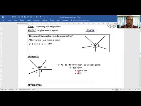 Maths Grade 8 Lesson Angles around a point