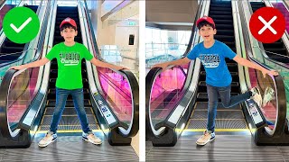 Petualangan Eskalator Jason dan Alex di Mall ⚡ Pembelajaran Keamanan untuk Anak-Anak