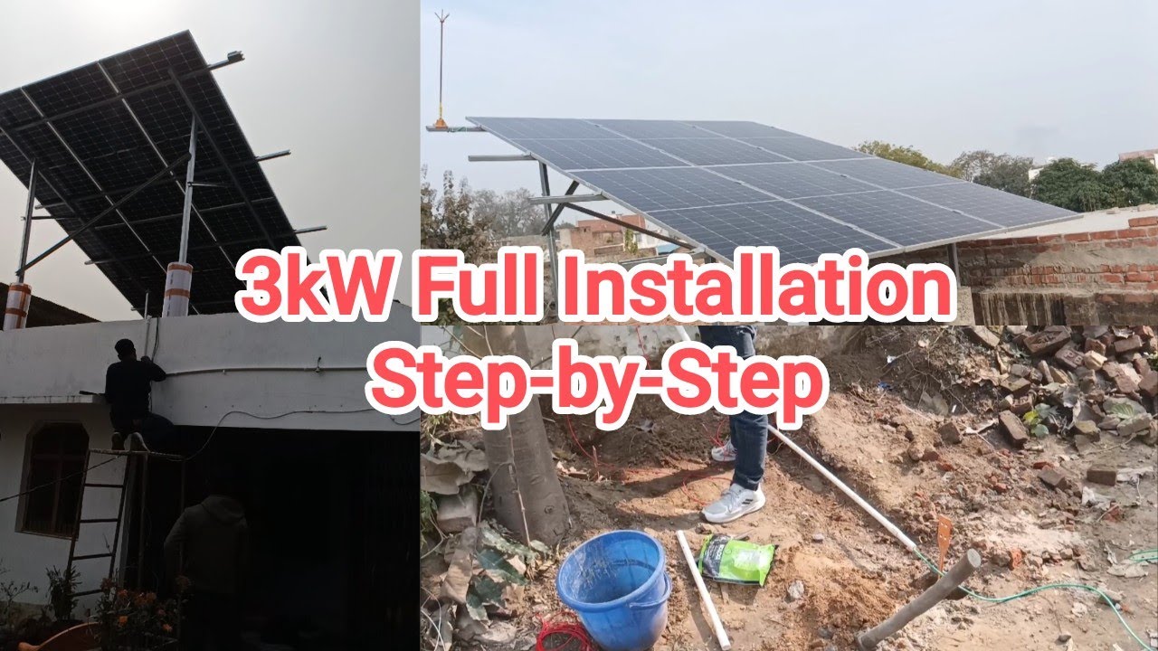 My 3kW Solar Setup Full Installation Step by Step | Adani + Luminous ...
