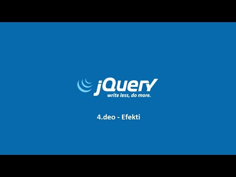Jquery tutorijal na srpskom 4 - effects - YouTube