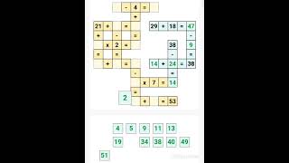 Cross Math puzzle