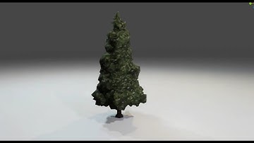 Speedy modeling lowpoly tree in Blender timelapse 10x fast