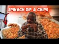 HOMEMADE SPINACH DIP + CHIPS