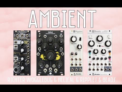 Sdkc Instruments Helical & Make Noise Richter Wogglebug & Mutable Ripples/Beads 【Ambient】 #eurorack