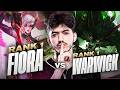 RANK 1 FIORA vs RANK 1 WARWICK – I BROKE HIS MENTAL