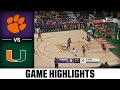 Clemson vs. Miami Game Highlights | 2025-26 ACC Women's Basketball