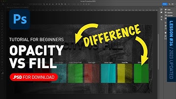 Opacity & Fill Difference + PSD File - Explained & Demonstrated [Photoshop Tutorial for Beginners]