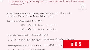 Uniform Continuity Bartle Sherbert#05