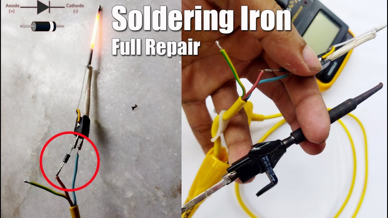 Soldering iron || Soldering Iron Wire Connection || How to Repair a