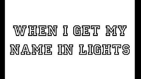 When I Get My Name In Lights - The Boy From Oz