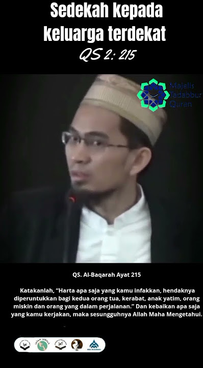 Sedekah kepada keluarga terdekat #tadabburquran #kajianislam #quran #uah #adihidayat #sedekah