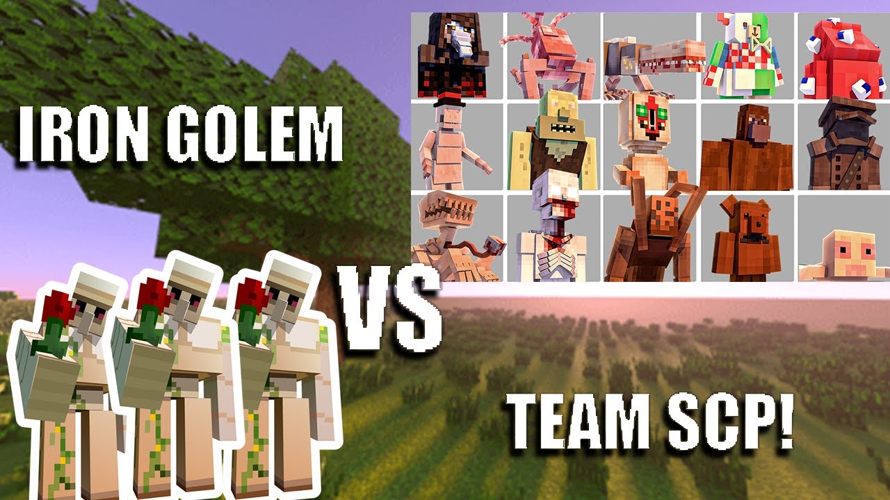Minecraft OMG! Iron Golem Army vs SCP! MOB Battle! YouTube