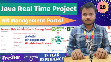 HR Management Portal | Lecture 28 | Server Side Form validation | Server Side validation Spring Boot