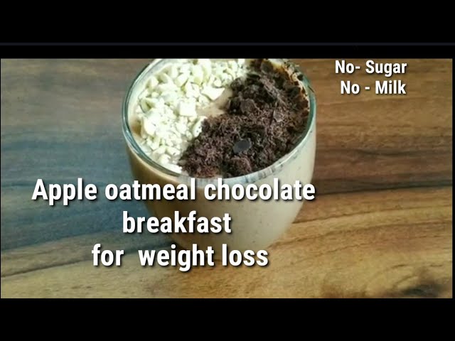 Apple oatmeal chocolate smoothie for weight loss #shorts #youtubeshorts