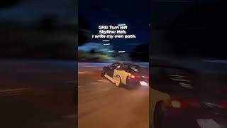 Skyline Drift At Night Tokyo Drift