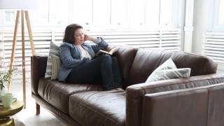 Choose a Dark Leather Sofa With a Soft Side | west elm