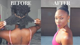 How To Sleek High Bun 1 Year Post Big Chop 4C Natural Hair
