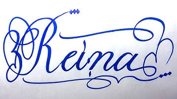 Reina Name Signature Calligraphy Status | #moderncalligraphy #cursive #YearofYou #reina @Reina