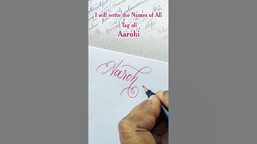 Aarohi #brushpen #signature #calligraphyforbeginners #calligraphyloverwithcalligraphypen